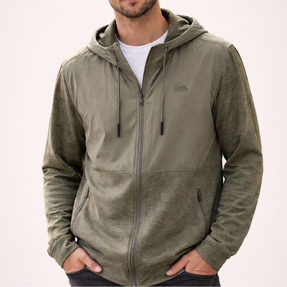Quiksilver Other - Quiksilver Men's Olive Lightweight hoodie size L BNWT